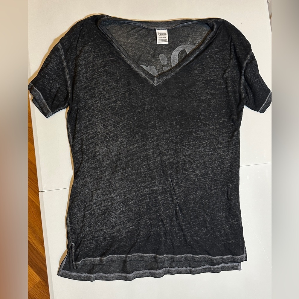 Victoria's Secret PINK Burnout V-Neck T-Shirt Size Small